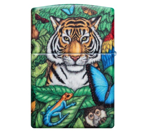 Набор из двух зажигалок ZIPPO Загадки леса с покрытием Glow-in-the-Dark Green, зелёные, глянецевые