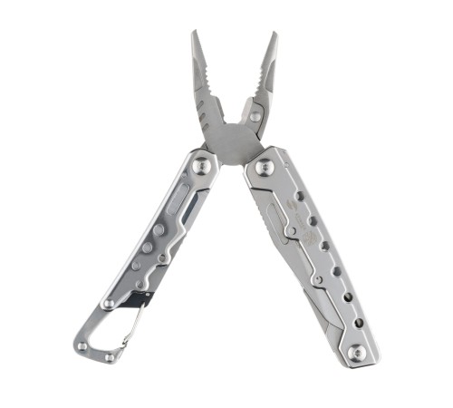 Мультитул Stinger, 105x40 мм, 12 функций, сталь, серебристый, в комплекте нейлоновый чехол