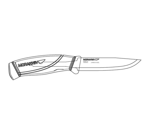 Нож Morakniv Companion BlackBlade, нержавеющая сталь, черный клинок, 12553