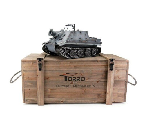 Радиоуправляемый танк Torro Sturmtiger PRO 1/16 ВВ-пушка, деревянная коробка V3.0 2.4G RTR