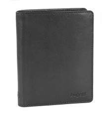 Портмоне BUGATTI Primo, чёрное, натуральная воловья кожа, 10х1,5х12,5 см