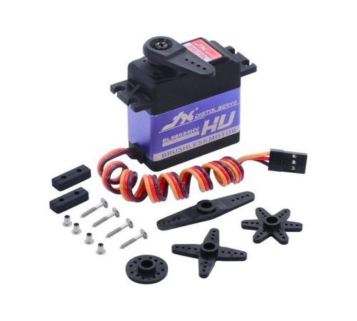 Сервомашинка цифровая JX Servo BLS6034HV (60г/33.7/0.11/7.4V) бесколлекторная, Ecoboost