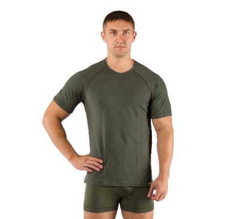 Футболка  мужская Quido/ кор. рукав/ шерсть 160/ зеленый / XL  (Quido6262XL)