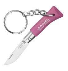 Нож-брелок Opinel №2, нержавеющая сталь, розовый, 001842