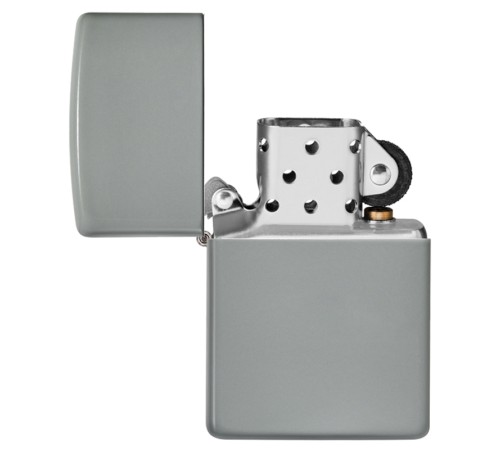 Зажигалка ZIPPO Classic с покрытием Flat Grey, латунь/сталь, серая, матовая, 38x13x57 мм
