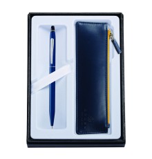 Набор Cross: ручка Cross Click Midnight Blue + синий чехол