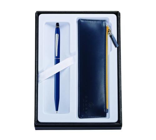 Набор Cross: ручка Cross Click Midnight Blue + синий чехол