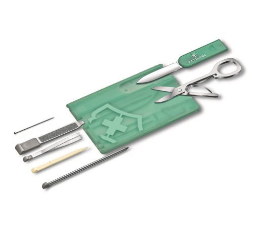 Швейцарская карточка VICTORINOX Classic Fresh Energy SE 2020, 10 функций, мятный цвет