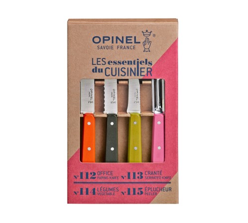 Набор ножей Opinel Less Essentieles, нержавеющая сталь, (4 шт./уп.), 001452