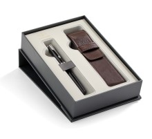 Подарочный набор Parker: Перьевая ручка Parker Sonnet Black Lacquer CT + чехол из экокожи