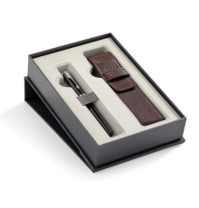 Подарочный набор Parker: Перьевая ручка Parker Sonnet Black Lacquer CT + чехол из экокожи