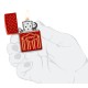 Зажигалка ZIPPO с покрытием Metallic Red, латунь/сталь, красная, 38x13x57 мм
