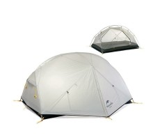 Палатка Naturehike Mongar NH17T007-M 20D  двухместная сверхлегкая , серая, 6927595708071