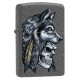 Зажигалка ZIPPO Wolf Skull с покрытием Iron Stone™, латунь/сталь, серая, матовая, 38x13x57 мм