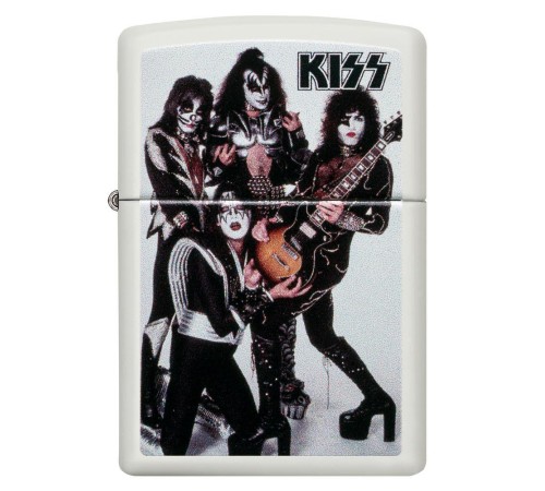 Зажигалка ZIPPO KISS® с покрытием White Matte, латунь/сталь, белая, матовая, 38x13x57 мм