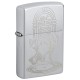 Зажигалка ZIPPO Vintage Dance с покрытием Satin Chrome, латунь/сталь, серебристая, 38x13x57 мм