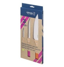 Набор ножей Opinel Parallele POP trio set №126, №118, №120, дерев. рукоять, нерж, сталь, кор. 002134
