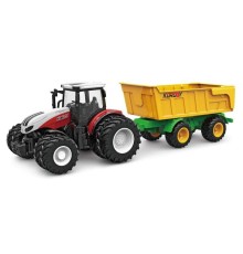 Р/У фермерский трактор Korody с прицепом самосвалом, двойные колеса 1/24 2.4G 6CH RTR