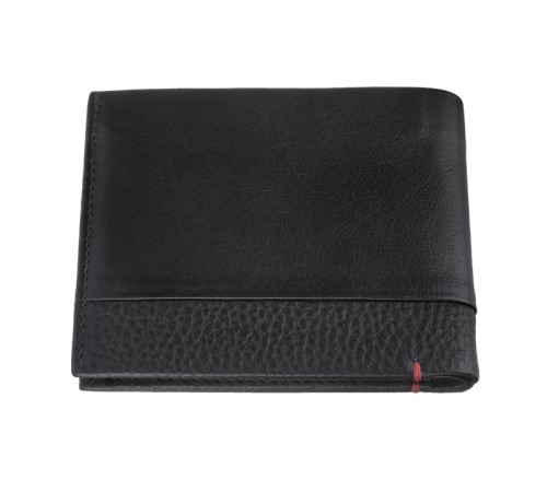 Портмоне ZIPPO с защитой от сканирования RFID, чёрное, натуральная кожа, 10,5×1,5×9 см