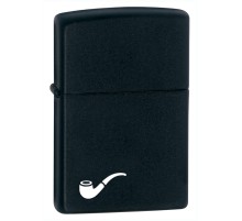 Зажигалка для трубок ZIPPO Pipe с покрытием Black Matte, латунь/сталь, чёрная, матовая, 36x12x56 мм