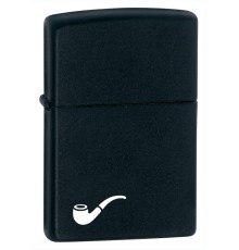 Зажигалка для трубок ZIPPO Pipe с покрытием Black Matte, латунь/сталь, чёрная, матовая, 36x12x56 мм