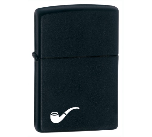 Зажигалка для трубок ZIPPO Pipe с покрытием Black Matte, латунь/сталь, чёрная, матовая, 36x12x56 мм