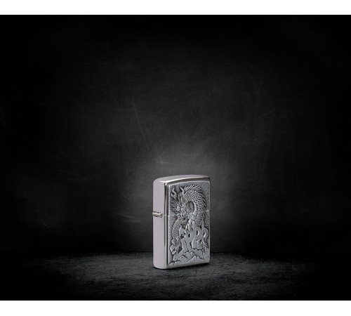 Зажигалка ZIPPO Classic с покрытием Brushed Chrome, латунь/сталь, серебристая, 38x13x57 мм