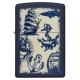 Зажигалка ZIPPO Nautical Design с покрытием Navy Matte, латунь/сталь, синяя, матовая, 38x13x57 мм