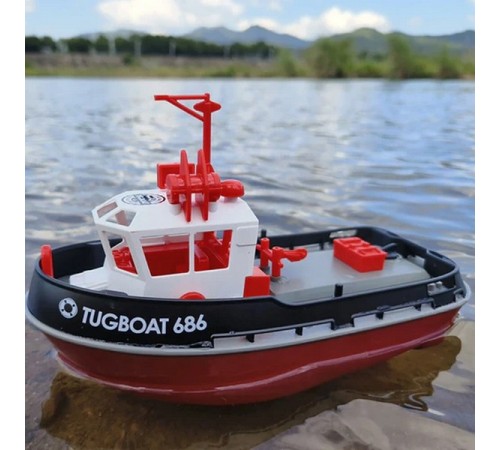 Радиоуправляемый буксир Heng Long Tugboat  (черный) 2.4G 1/72 RTR