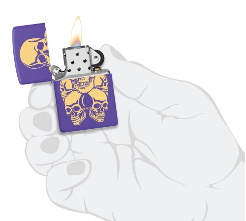 Зажигалка ZIPPO с покрытием Purple Matte, латунь/сталь, фиолетовая, 38x13x57 мм