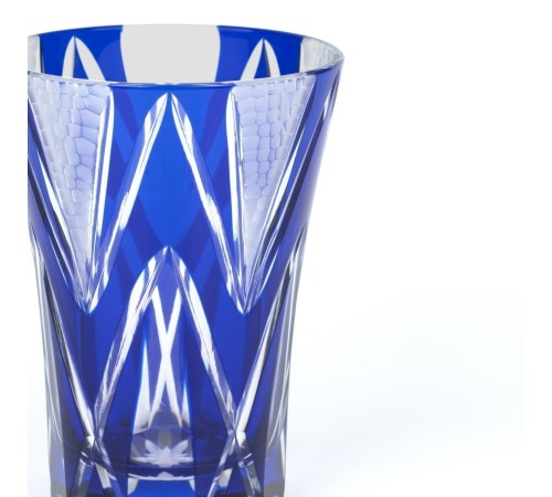 Стакан TAJIMA GLASS Звездные грани 240 мл, лазурный