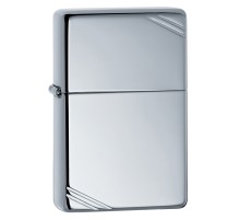 Зажигалка ZIPPO Vintage™с покрытием High Polish Chrome, латунь/сталь, серебристая, 38x13x57 мм