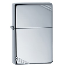 Зажигалка ZIPPO Vintage™с покрытием High Polish Chrome, латунь/сталь, серебристая, 38x13x57 мм