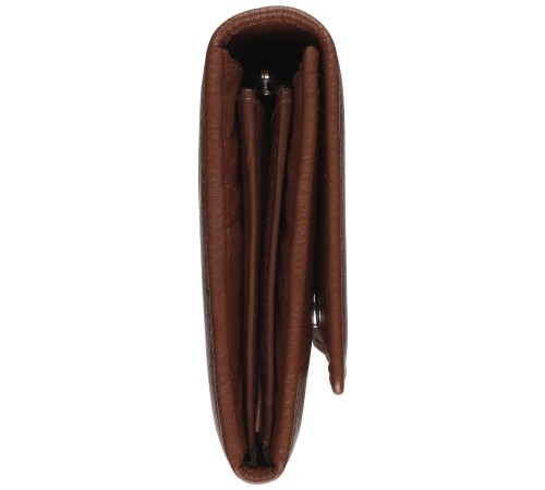 Кошелёк женский BUGATTI Lady Top, коньячный, натуральная воловья кожа, 20х2,5х10,5 см