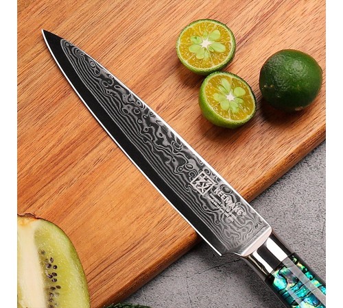 Нож универсальный из дамасской стали Keemake 5 Inch Utility Knife, разноцветный