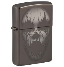 Зажигалка ZIPPO Screaming Monster с покрытием Black Ice®, латунь/сталь, черная, 38x13x57 мм