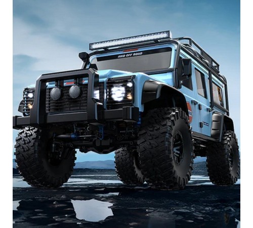 Радиоуправляемый краулер MJX Hyper Go H8H (голубой) Brushless 4WD 2.4G LED 1/8, без ЗУ и акб