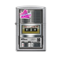 Зажигалка ZIPPO Магнитофон с покрытием Street Chrome™, латунь/сталь, серебристая, 38x13x57 мм