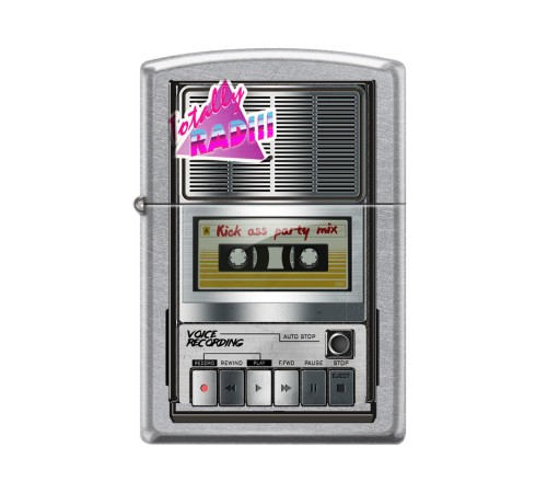 Зажигалка ZIPPO Магнитофон с покрытием Street Chrome™, латунь/сталь, серебристая, 38x13x57 мм