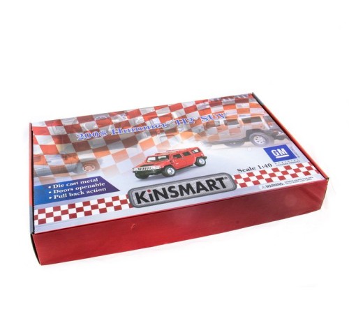 Машина Kinsmart 1:40 Haммer H2 2008 инерция (1/12шт.) б/к