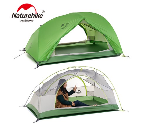 Палатка ультралёгкая Naturehike Star-river 2 с тентом 2-местная Green, 6927595716496