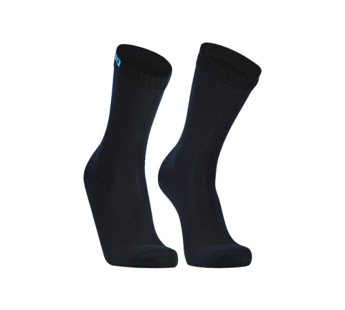 Водонепроницаемые носки DexShell Ultra Thin Crew L (43-46), черный/голубой, DS683BLKL