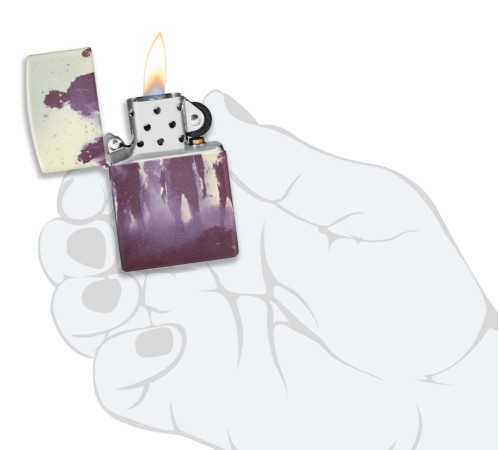 Зажигалка ZIPPO Zombie Design с покрытием 540 Matte, латунь/сталь, белая, матовая, 38x13x57 мм