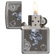 Зажигалка ZIPPO Armor® с покрытием Black Ice®, латунь/сталь, чёрная, глянцевая, 37х13x58 мм