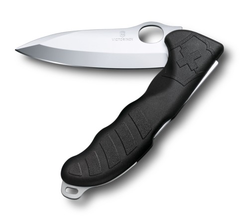 Нож охотника VICTORINOX Hunter Pro 130 мм, 2 функции, с фиксатором лезвия, чёрный
