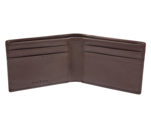 Портмоне Cross Classic Century, кожа наппа, фактурная, цвет - коричневый. 11x8.5x1.5 см