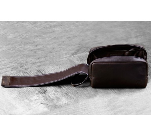 Несессер KLONDIKE DIGGER «Tad», натуральная кожа в темно-коричневом цвете, 25 x 17 x 15 см