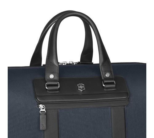 Дорожная сумка VICTORINOX Architecture Urban 2 Weekender, синий, полиэстер/кожа, 24x56x30 см, 45 л