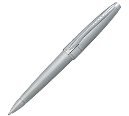Шариковая ручка Cross Apogee. Цвет - серебристый.
