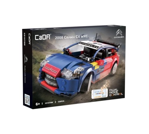 Радиоуправляемый конструктор CADA раллийный автомобиль Citroën C4WRC 1/20 (329 деталей)